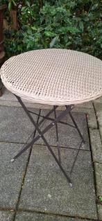Balkon tuin tafel inklapbaar met kunststof rieten blad, Ophalen, Rond, Kunststof