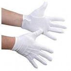 Partijverkoop 54 witte katoenen handschoenen met sluiting, Nieuw, Handschoenen, Hoed of Pet, Ophalen