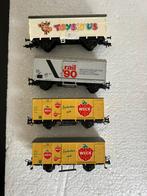 4X Roco goederenwagons, Hobby en Vrije tijd, Gebruikt, Gelijkstroom, Wagon, Ophalen of Verzenden