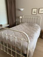 Antiek ziekenhuisbed 120x200 - Ecru ijzeren ombouw, Ophalen, Gebruikt, Beige, Twijfelaar