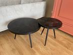 Set twee salontafels industrieel, Huis en Inrichting, Tafels | Salontafels, Ophalen, Gebruikt, Rond, 50 tot 100 cm