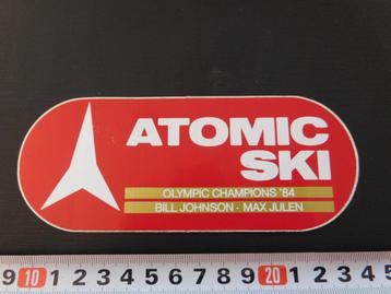 sticker ATOMIC SKI 1984 Bill Johnson  Max Julen  beschikbaar voor biedingen