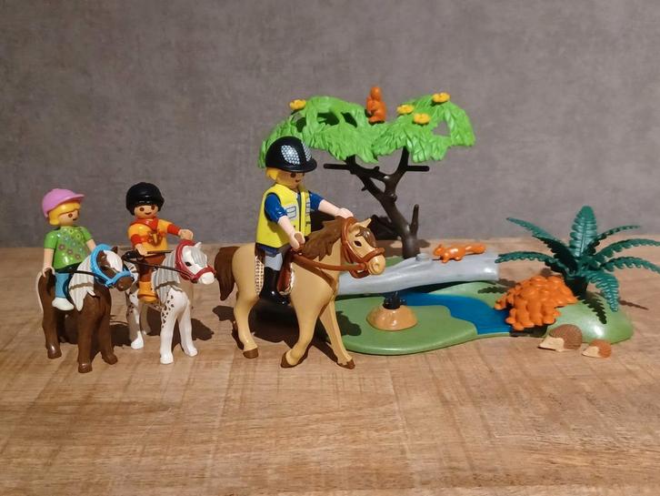 75. Playmobil pony buitenrit, Kinderen en Baby's, Speelgoed | Playmobil, Zo goed als nieuw, Complete set, Ophalen of Verzenden