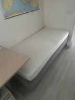 Bed Logeerbed goede staat grijs 200x90 1 persoons boxspring, Ophalen, 90 cm, Tweepersoons, Zo goed als nieuw