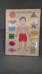 Houten Puzzel Menselijk Lichaam - Spaans, 2 tot 4 jaar, Nieuw, Ophalen of Verzenden, Van hout
