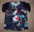 Chalou Zwart Bloemen Shirt (44), Zwart, Maat 42/44 (L), Chalou, Ophalen of Verzenden