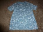 HAAST NIEUW 1 lichtblauw bedrukt shirt korte mouw maat M, Ophalen of Verzenden, Zo goed als nieuw, Maat 48/50 (M), Blauw
