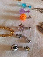 Navelpiercings. Verschillende staafjes. Uit juwelier. 1.50 P, Ophalen of Verzenden, Gebruikt, Staal