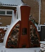 Stoere tuinhaard | haard met houtopslagbunker | Cortenstaal, Tuin en Terras, Ophalen, Nieuw
