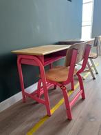 Schoolbankje met stoel, Kinderen en Baby's, Kinderkamer | Tafels en Stoelen, Ophalen, Zo goed als nieuw, Tafel(s) en Stoel(en)