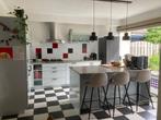 Keuken met granieten blad, kookeiland geen uitsparingen, Ophalen, Gebruikt, Hoekkeuken, Graniet of Steen