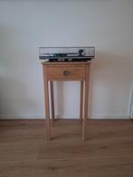 Uniek handgemaakt eiken nachtkastje/platenspeler kastje, Huis en Inrichting, 45 tot 60 cm, Minder dan 55 cm, Gebruikt, Vintage