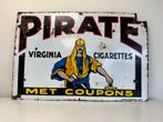 PIRATE sigaretten emaille reclamebord XL, Verzamelen, Reclamebord, Gebruikt, Ophalen of Verzenden