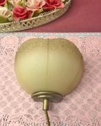 Vintage wandlamp / wand lamp - dikke glazen kap licht groen, Ophalen of Verzenden, Glas, Vintage