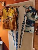 Hawaiiaanse Kleding Set: Shirts, Jurk & Pantalons, Ophalen of Verzenden, Zo goed als nieuw, Wit