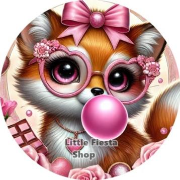L144 icing frosting vos 20cm eetbare taart plaat print top beschikbaar voor biedingen