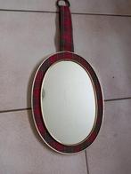 Vintage spiegel met tartan stof, Antiek en Kunst, Ophalen of Verzenden, Minder dan 50 cm