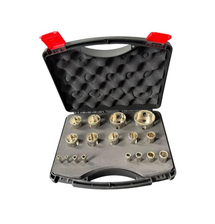 Germat diamantborenset 17-delig natboren in koffer (6-50 mm), Hobby en Vrije tijd, Knutselen, Nieuw, Gereedschap of Toebehoren