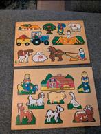 Houten puzzels boerderij, Ophalen of Verzenden, Minder dan 10 stukjes, Zo goed als nieuw, 6 maanden tot 2 jaar