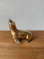 Vintage Messing Koperen Zeehond, Zeeleeuw Beeldje, Ophalen of Verzenden, Koper