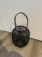 Lantaarn voor kaars, Huis en Inrichting, Woonaccessoires | Kandelaars en Kaarsen, Ophalen of Verzenden, Zwart, Hout