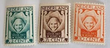 Nederland 1924 - nvph 141 - 143 - Kinderzegels   - ab beschikbaar voor biedingen