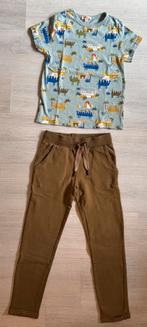 kleding set khaki maat 128/134, Kinderen en Baby's, Kinderkleding | Maat 128, Gebruikt, Ophalen of Verzenden, Jongen, Setje