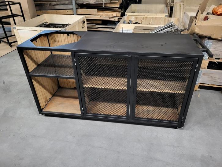 Stalen Buitenkeuken met Eiken Afwerking, Tuin en Terras, Buitenkeukens, Nieuw, Ophalen