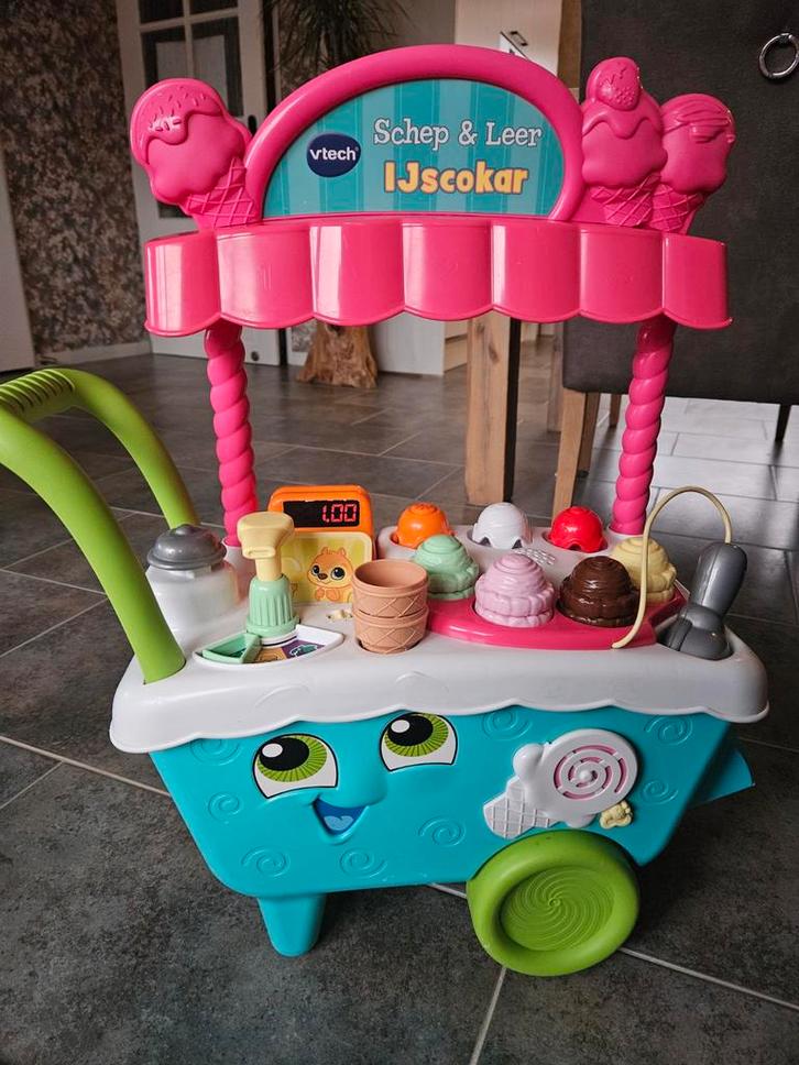 VTech Schep & Leer IJscokar, Kinderen en Baby's, Speelgoed | Educatief en Creatief, Gebruikt, Elektronica, Ontdekken, Met geluid