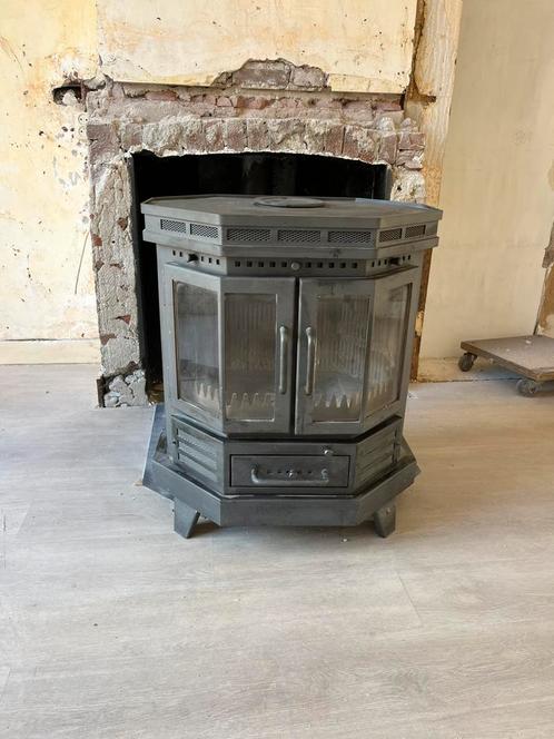 Houtkachel Helex Stoere Binkie + toebehoren, Huis en Inrichting, Haarden, Gebruikt, Houthaard, Ophalen
