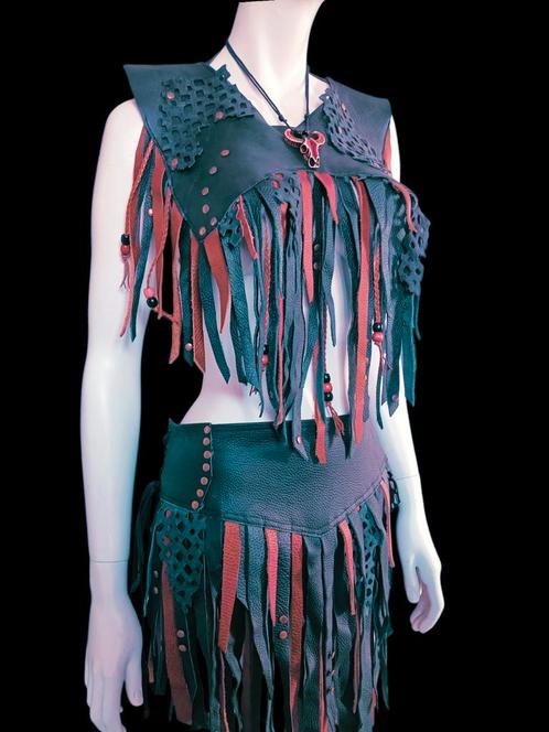 Actie leren set! Hand gemaakt. Wasteland, BITCH proof, Kleding | Dames, Gelegenheidskleding, Ophalen