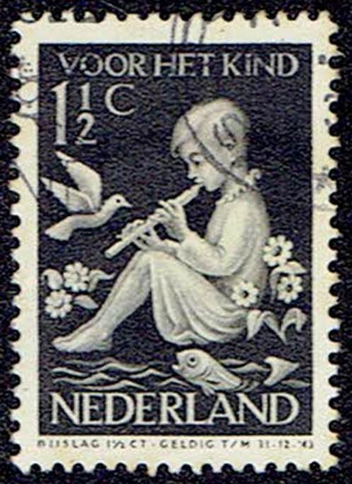 Nederland 1938, kinderzegels, 1½+1½, met watermerk., Postzegels en Munten, Postzegels | Nederland, Gestempeld, T/m 1940, Verzenden