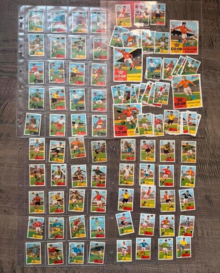 Voetbal Co-op plaatjes 1963-1966 ajax, psv, feyenoord etc, Hobby en Vrije tijd, Stickers en Plaatjes, Zo goed als nieuw, Meerdere plaatjes