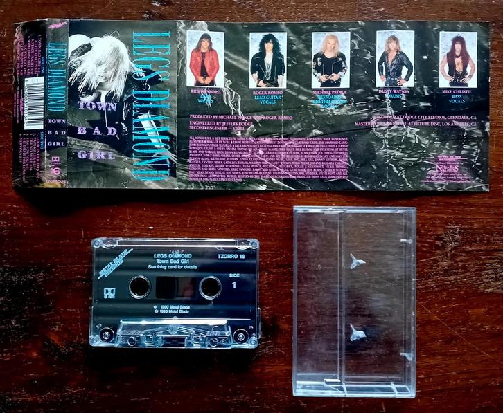 Legs Diamond - Town bad girl tape cassette hardrock RARE!!, Cd's en Dvd's, Cassettebandjes, Gebruikt, 1 bandje, Ophalen of Verzenden