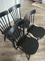 4 Eetkamerstoelen, Huis en Inrichting, Stoelen, Ophalen, Gebruikt, Zwart, Vier