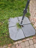 Natuursteen Parasolvoet Tegels 48x48cm, Tuin en Terras, Ophalen, Gebruikt, Minder dan 1 meter, Parasolvoet
