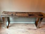 sidetable met railway sleeper wood NIEUW!, Huis en Inrichting, Gebruikt, Rechthoekig, 50 tot 100 cm, Ophalen of Verzenden