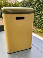 Vintage olijfgroene wasmand / prullenmand / opbergbak 70’s, Ophalen of Verzenden, Gebruikt