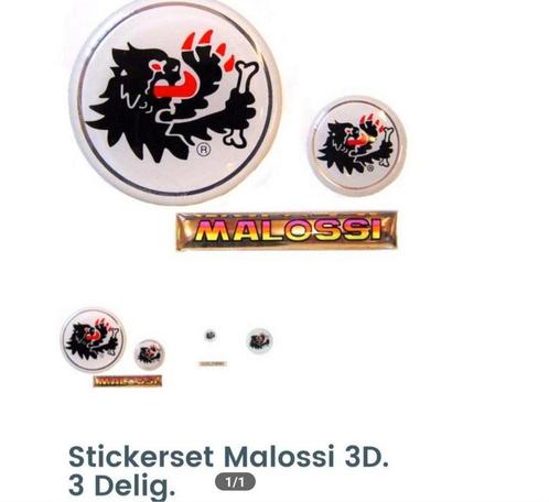 Stickerset, transferset malossi leeuw en woord universeel, Hobby en Vrije tijd, Stickers en Plaatjes, Nieuw, Ophalen of Verzenden