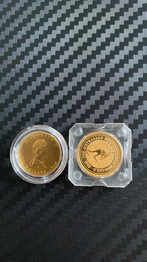 1/4 ounce goud maple leaf en kangaroo prijs per stuk, Postzegels en Munten, Edelmetalen en Baren, Goud, Ophalen of Verzenden
