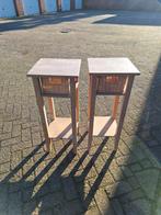 2 leuke bijzettafels, Ophalen, Rechthoekig, Hout, Minder dan 55 cm