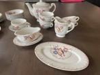 Antiek Theeservies met Vogelmotief - Compleet, Antiek en Kunst, Antiek | Servies compleet, Ophalen of Verzenden
