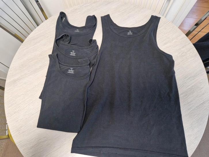 4 onderhempjes hema maat xl strak model zwart, Kleding | Heren, Ondergoed, Hemd, Zwart, Ophalen of Verzenden
