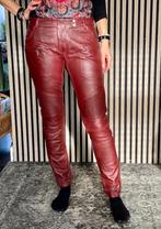 Supertrash, echte leren, broek in Balmain style. Bordeaux 38, Kleding | Dames, Broeken en Pantalons, Supertrash, Lang, Maat 38/40 (M)