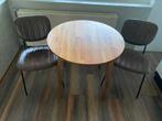 Keukenset 2x stoel met ronde tafel., Huis en Inrichting, Tafels | Eettafels, Ophalen, Zo goed als nieuw, Rond, 50 tot 100 cm