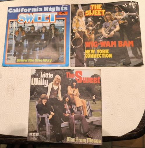 The Sweet - 6 singles, Cd's en Dvd's, Vinyl | Overige Vinyl, Gebruikt, Overige formaten, Verzenden