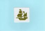 kaart met geborduurd scheepje (492), Ophalen of Verzenden, Nieuw, Overige thema's