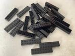 Lego steen 2x8 zwart, Gebruikt, Ophalen of Verzenden, Lego, Losse stenen