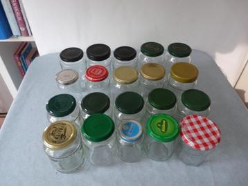 20 glazen potten met schroefdeksel jam-inmaak-bewaar beschikbaar voor biedingen