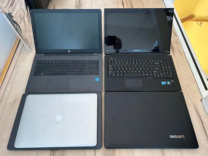 Partij Laptops voor Onderdelen/Reparatie - HP, Apple, Lenovo, Computers en Software, Windows Laptops, Niet werkend, 13 inch, HDD